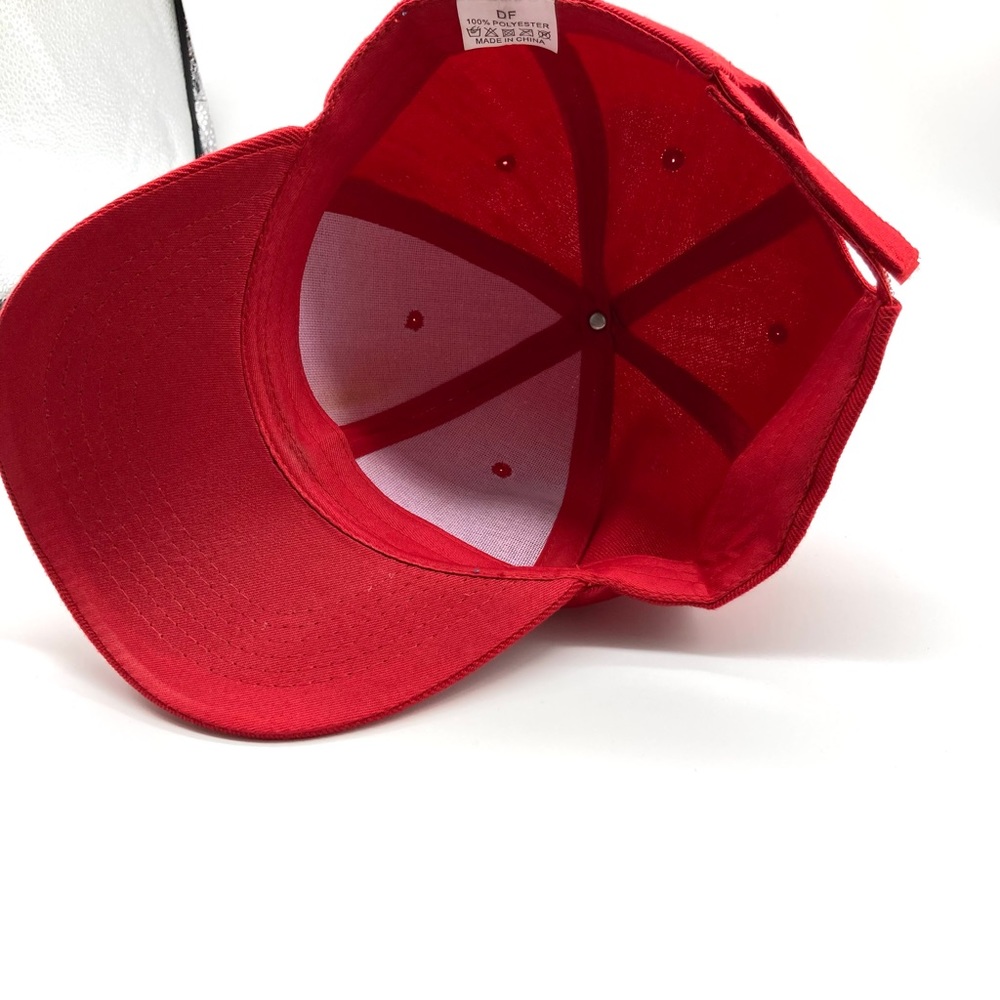 DF Men’s Red Bell Cap with Flag - Picture 5 of 7